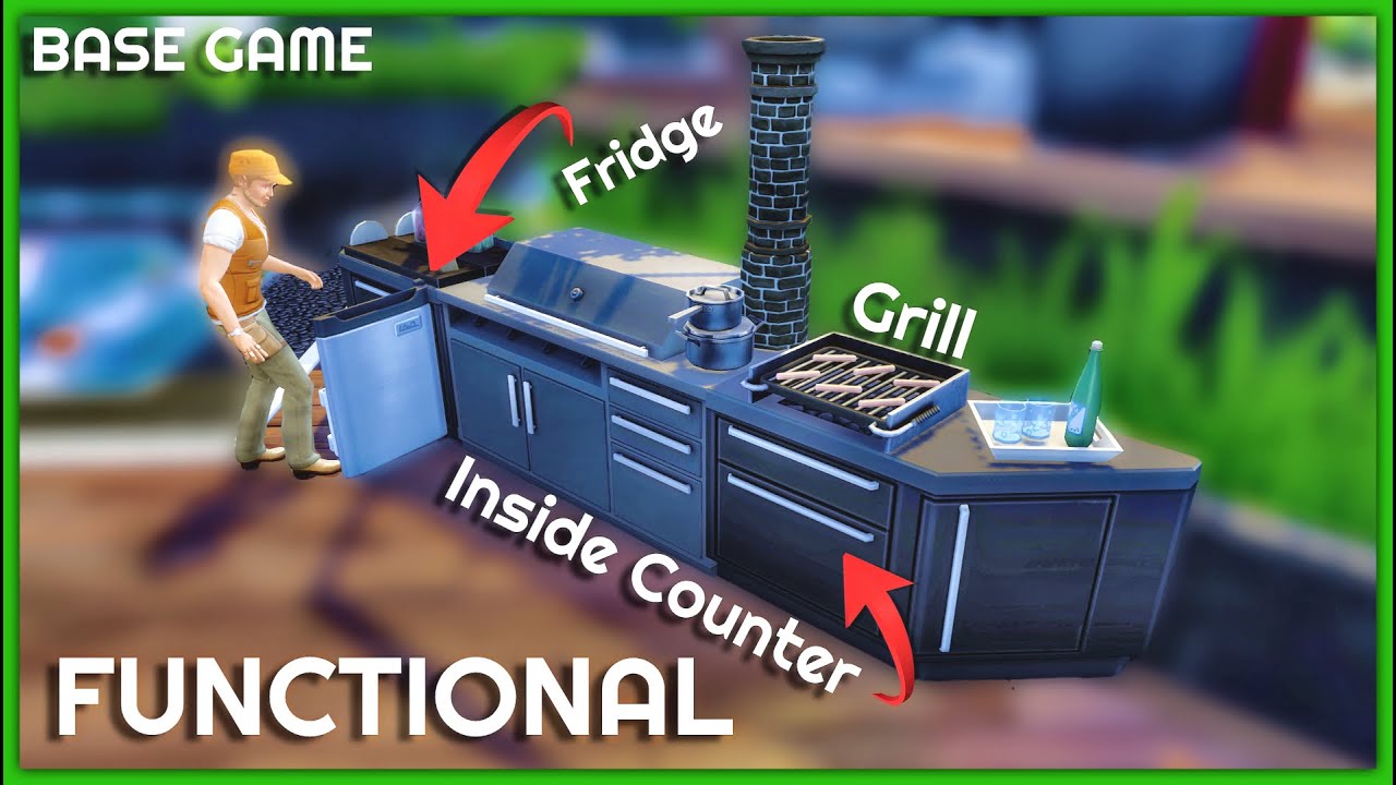 Functional Items INSIDE counters! | Sims 4 building tips and tricks | NO CC /MODS | RGR Gaming