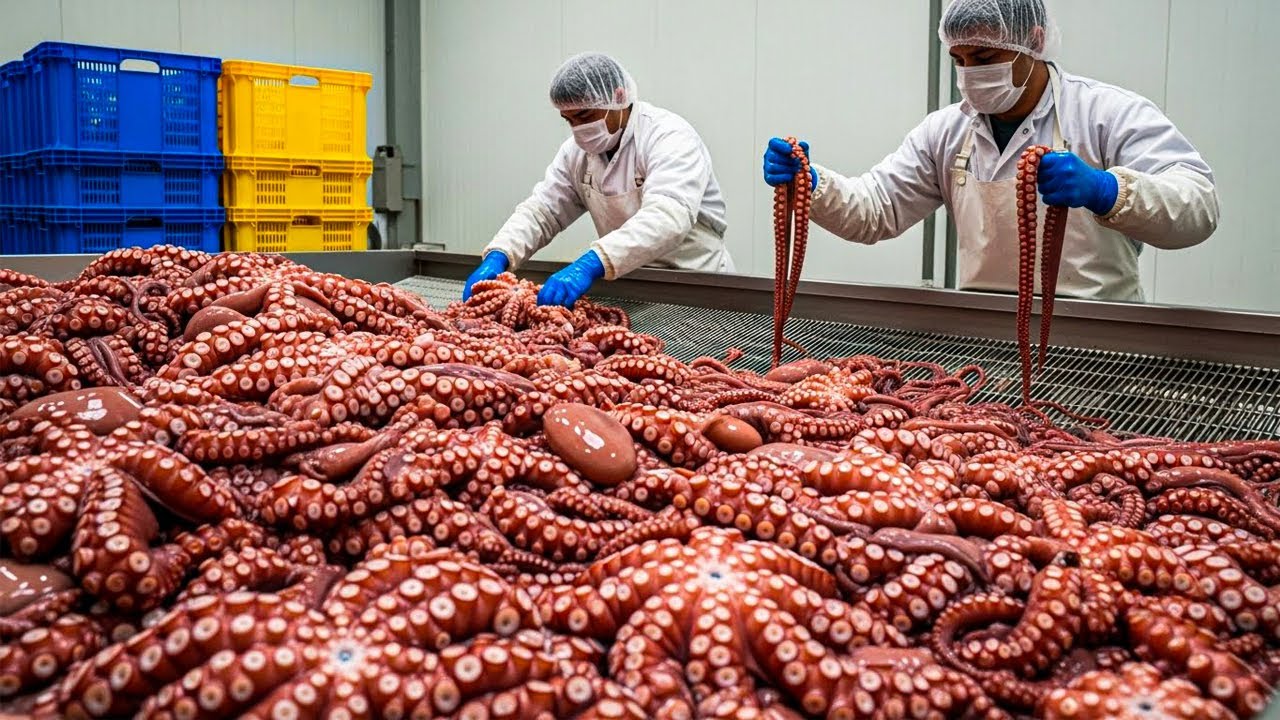 Inside the World&rsquo;s Largest Octopus Processing Factory!  Millions of Tentacles Daily.