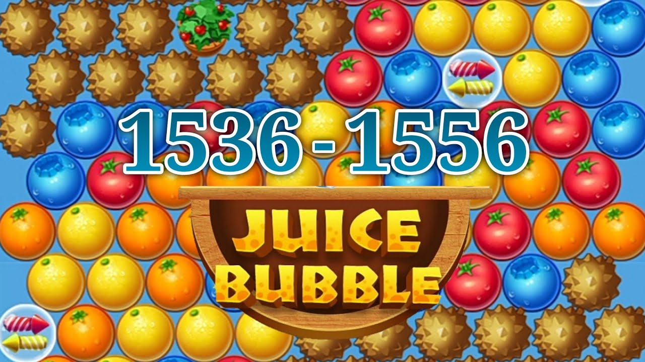 Shoot bubble fruit splash, level 1536-1556, fun fruit bubble game