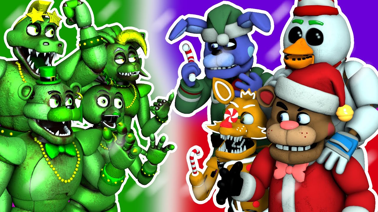 [SFM FNaF] Shamrock Security Breach vs Christmas Originals