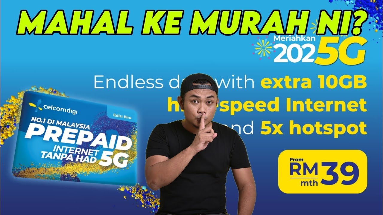 Meriahkan 2025 Katanya-CelcomDigi Prepaid 5G 39 Edisi Biru-265GB Kot