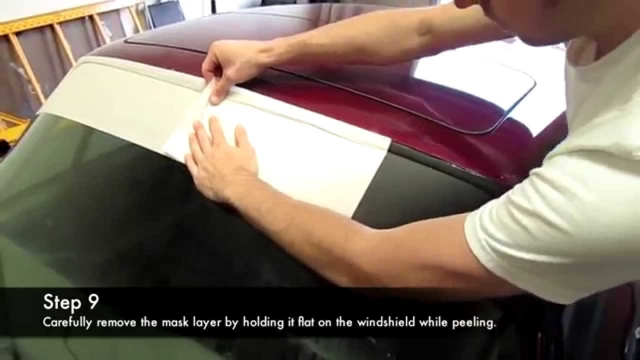 Frontscheibeaufkleber Montageanleitung