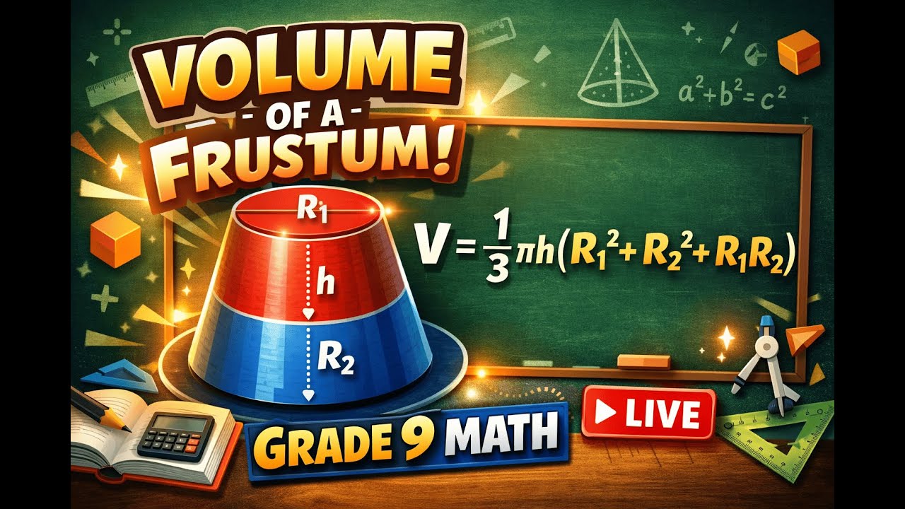 VOLUME OF A FRUSTRUM - MATHEMATICS GRADE 9
