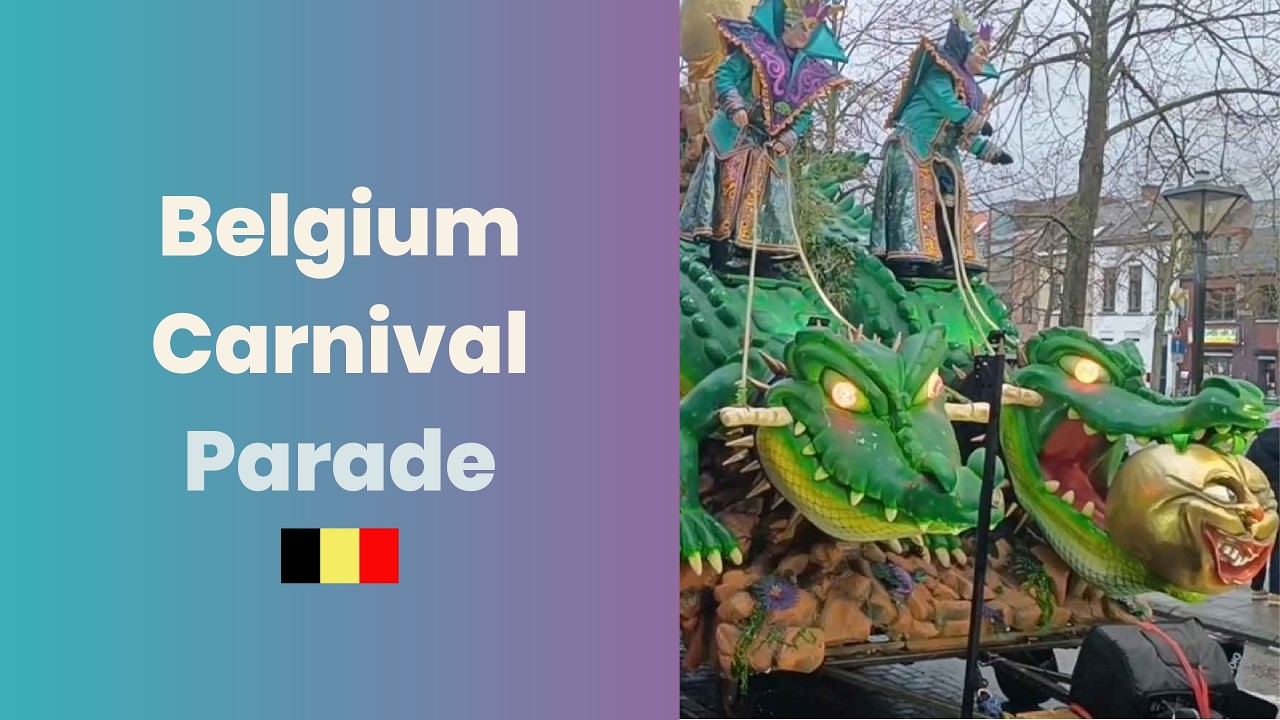 Aalst Carnival Parade Belgium  | Rainy Day Carnival with Music & Giant Sculptures