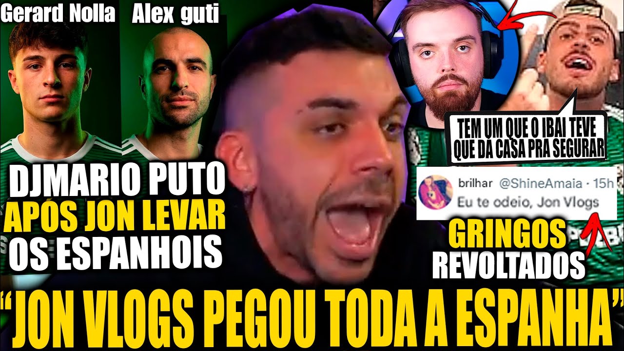 POLÊMICA!😬GRINGOS SE REVOLTAM APÓS JON VLOGS CONTRATAR OS JOGADORES DA ESPANHA PRO CAPIM FC!