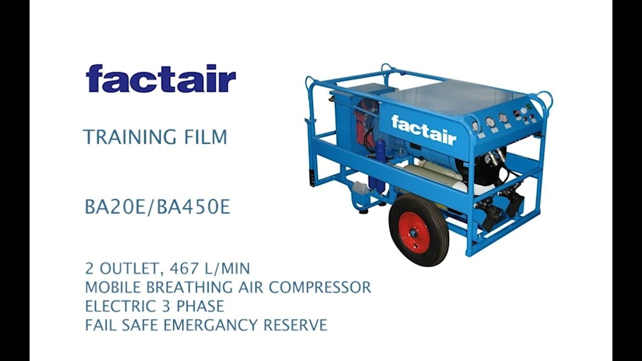 How to use the BA450E Mobile Breathing-Air Compressor