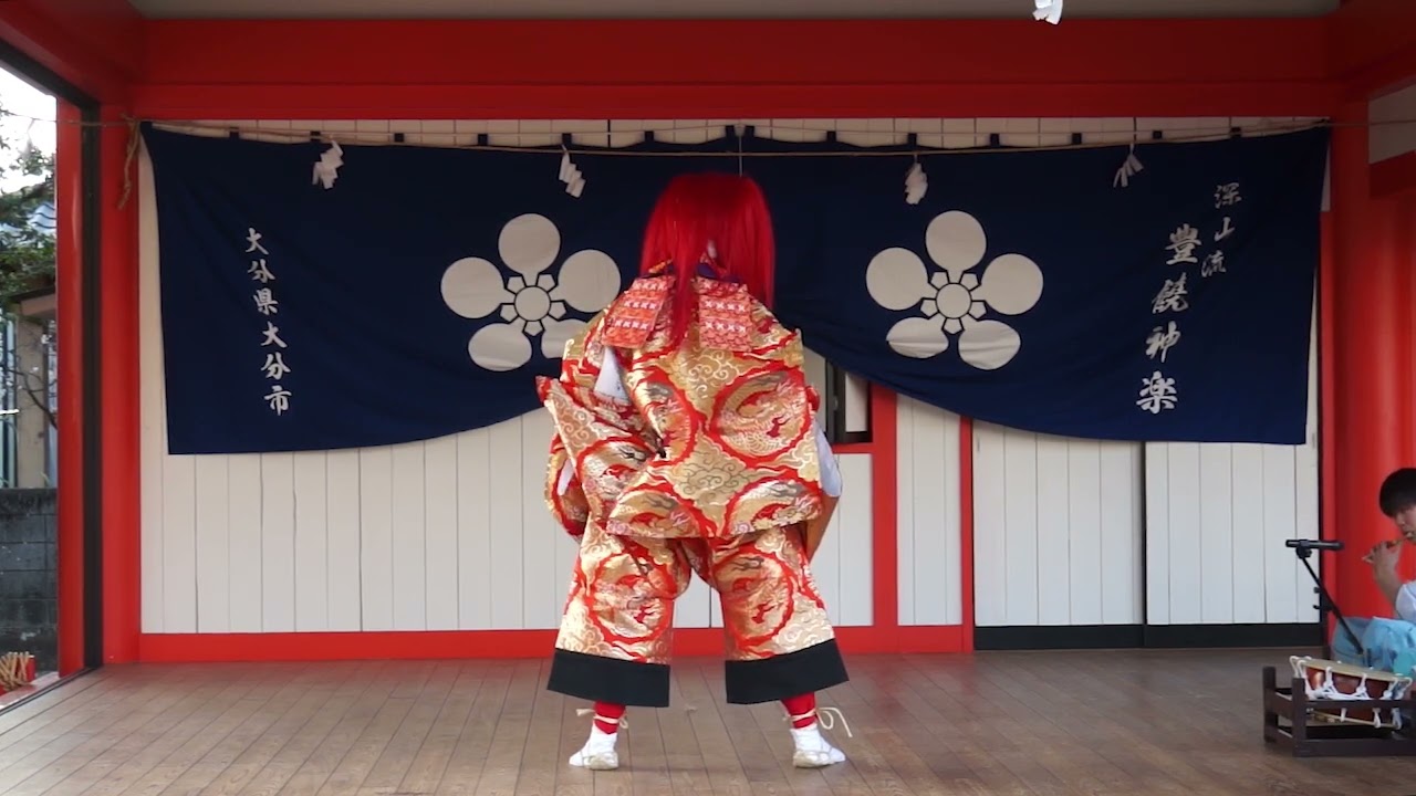 奉納神楽 五穀舞 豊饒子ども神楽 (於)御櫛形祭礼 若宮八幡社