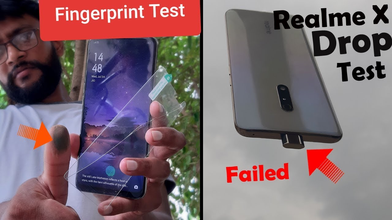 Realme X Pop up Camera Drop Test | Fingerprint Scanner Speed Test