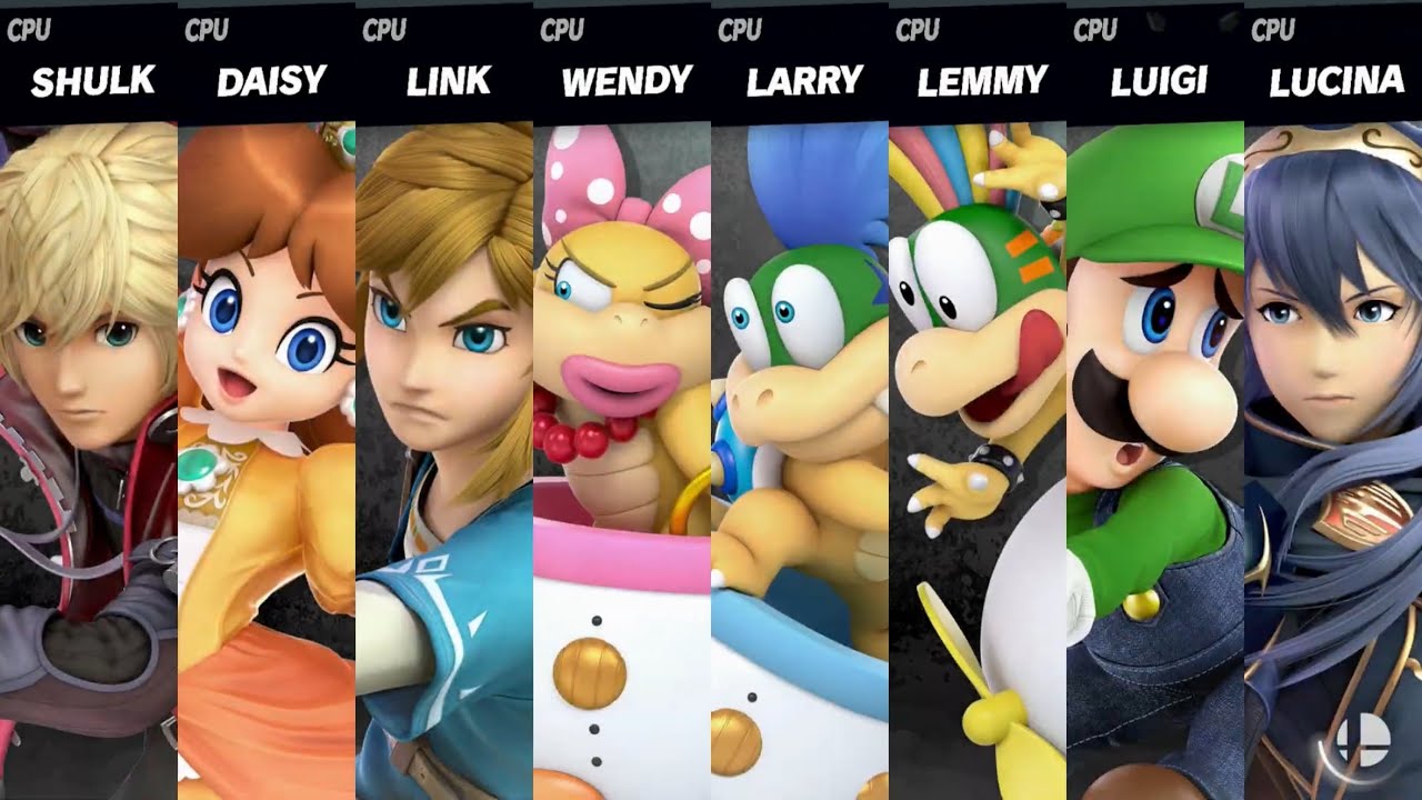 Super Smash Bros. Ultimate - Shulk vs Daisy vs Link vs Wendy vs Larry vs Lemmy vs Luigi vs Lucina