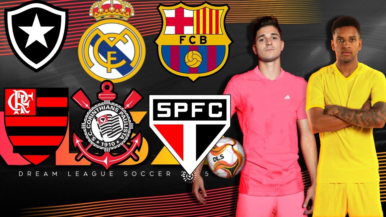 DLS 25 | COMO COLOCAR KITS E ESCUDOS NO Dream League Soccer 2025