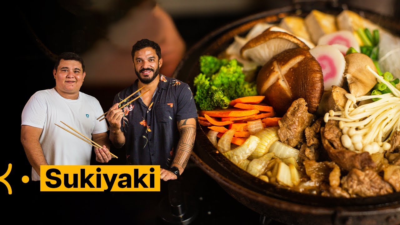 SUKIYAKI tradicional PRA FAZER EM CASA! Receita da avó do Satoshi Niitsuma sem segredos! 🇯🇵
