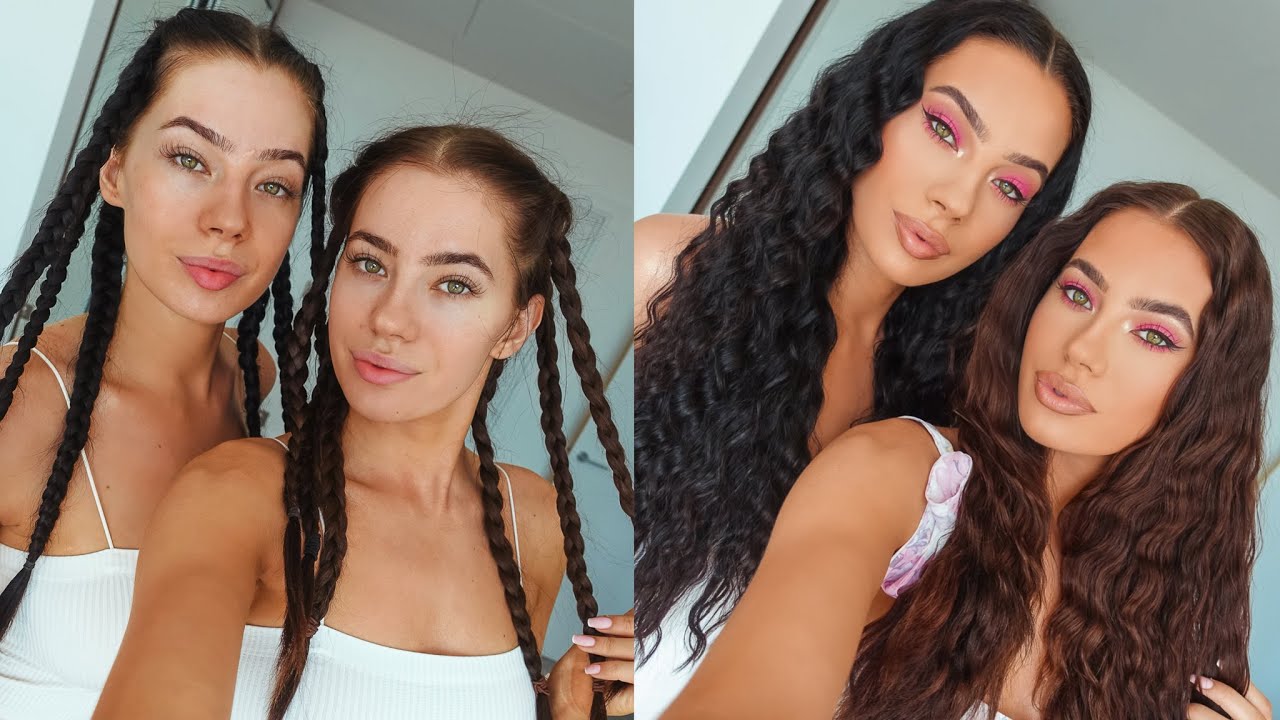 GRWU | PINK MAKEUP USING NEW ABH NORVINA PALETTE  & MERMAID HAIR