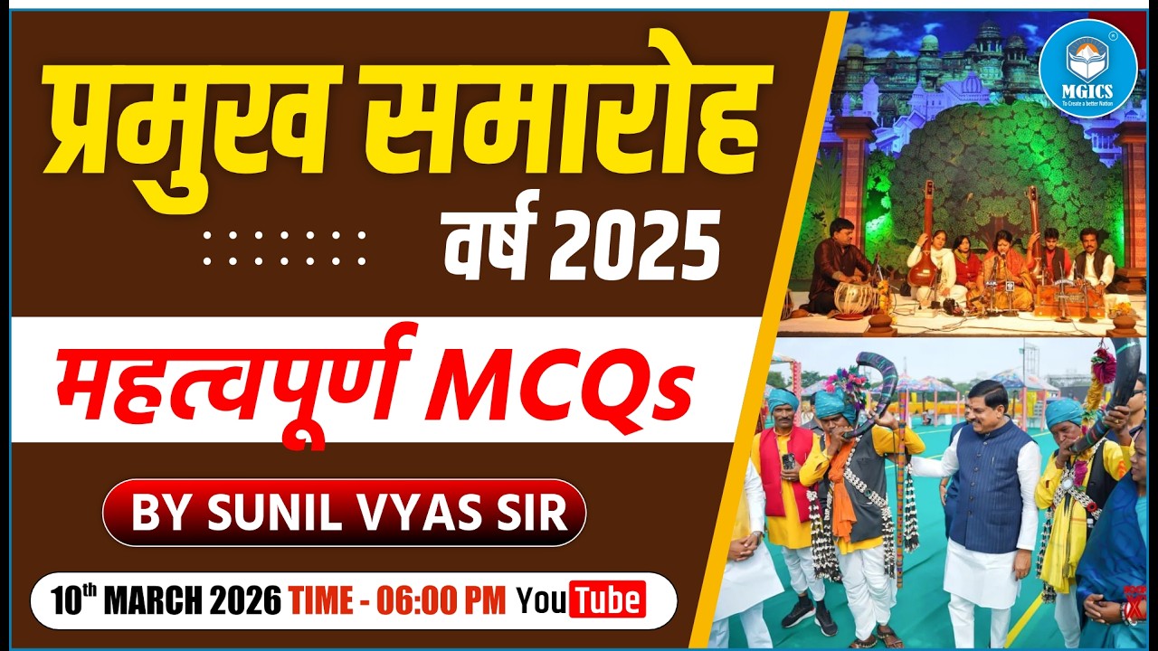 MPPSC Prelims 2026 | Unit-08 | करेंट अफेयर्स : Current Affairs