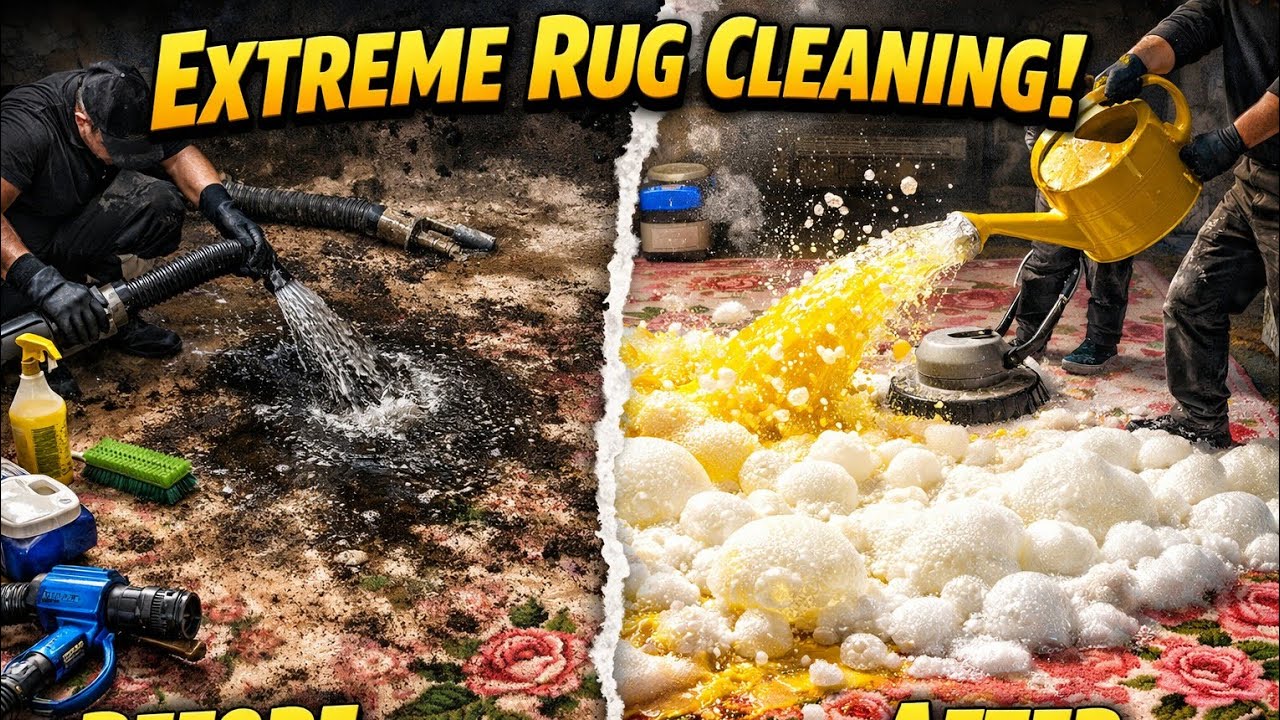 Cleaning a Carpet I Didn’t Want to Touch  | Satisfying ASMR | Carpet Cleaning|Sleep Aid| Relaxation 