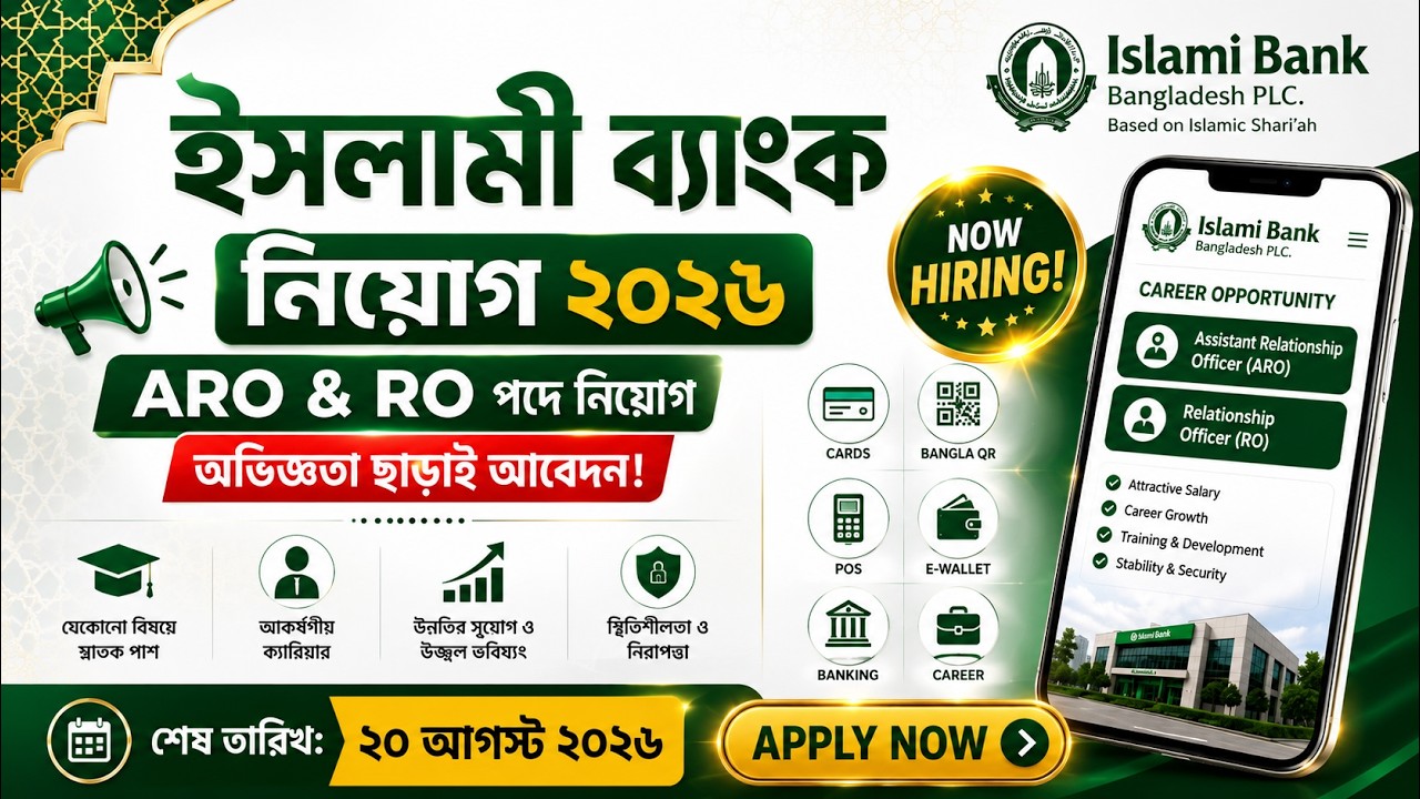 Islami Bank New Job Circular 2026 | Assistant Relationship Officer & Relationship Officer |Apply Now