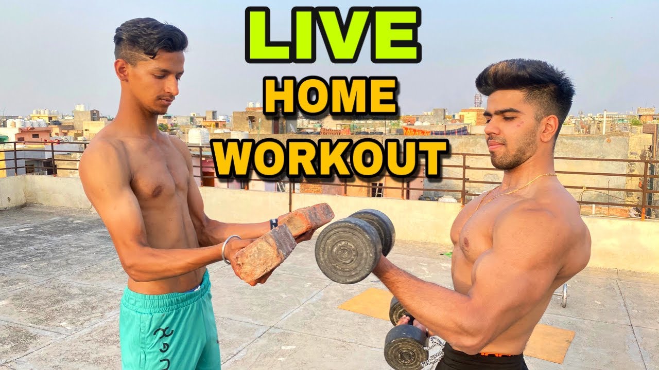 LIVE BICEP & TRICEP WORKOUT AT HOME| NO GYM | LIVE HOME EXERCISE