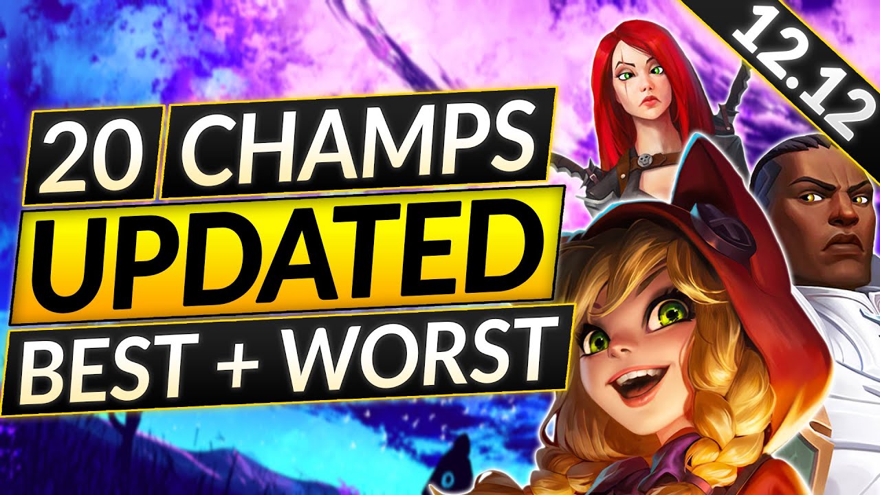 20 BEST and WORST Champions of PATCH 12.12 - UPDATED Winrates - LoL Guide