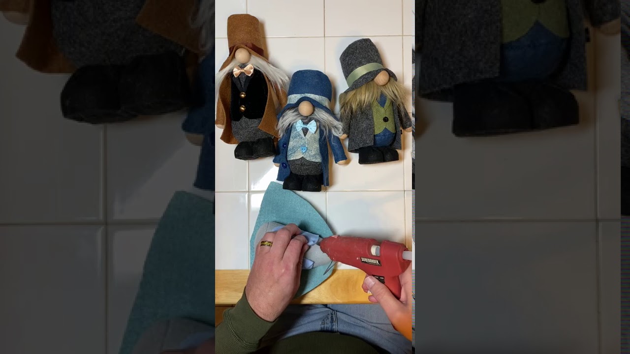 Dressing up your gnome with a vest and mustache