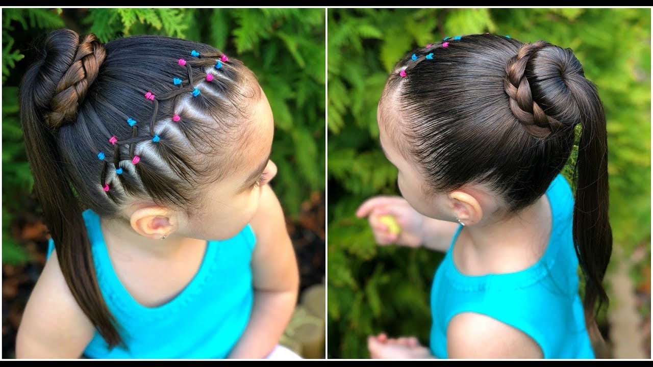 PEINADO PARA NIÑAS CON COLETA  CASCADA Y LIGAS|L.P.H