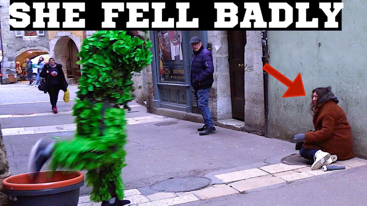 BUSHMAN PRANK GONE WRONG. (SHE FELL DOWN) THIS IS CRAZY