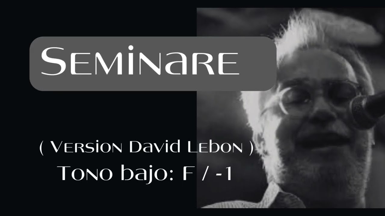 Seminare - Versión David Lebon  Karaoke Tono bajo F  / (-1)