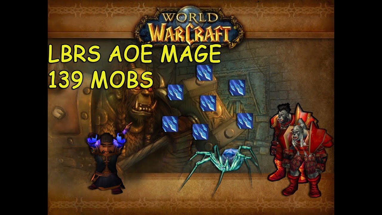 Improved Anniversary WoW Classic LBRS Gnome Mage AoE 139 mobs SOLO Farm without using bombs