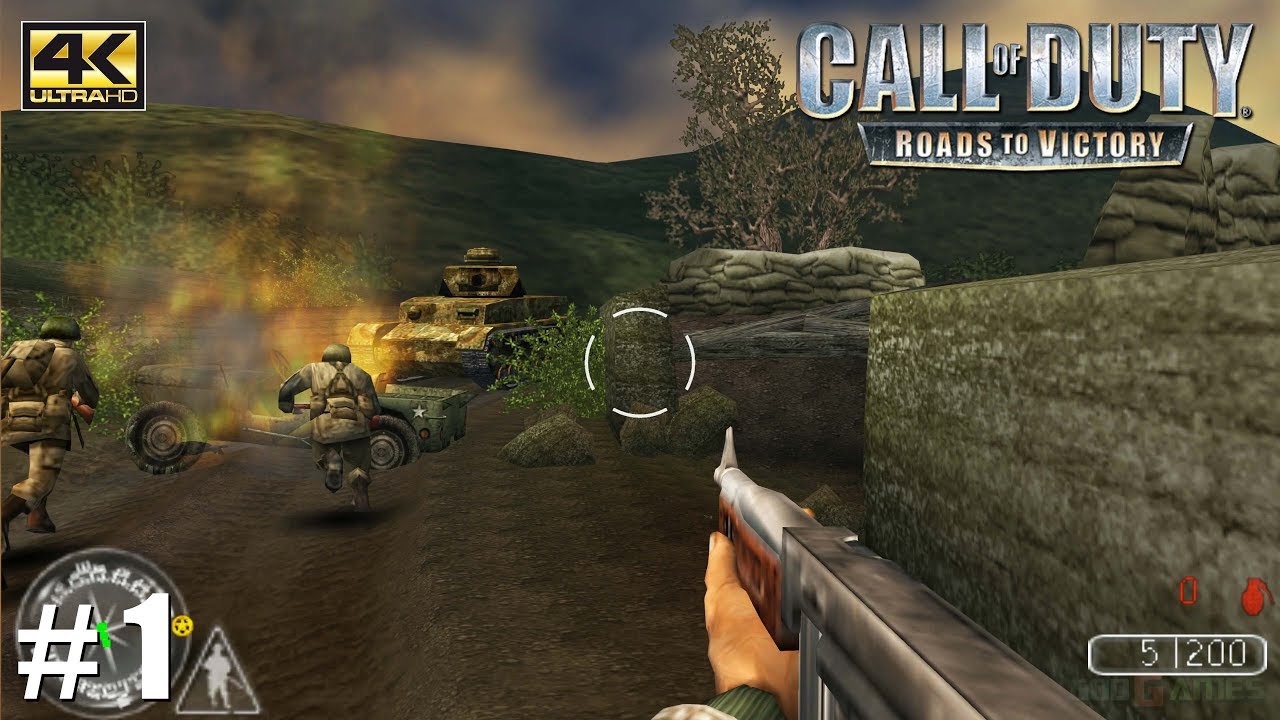 Call of Duty: Roads to Victory — прохождение PSP в разрешении 4K 2160p / Мышь и клавиатура / Glov...