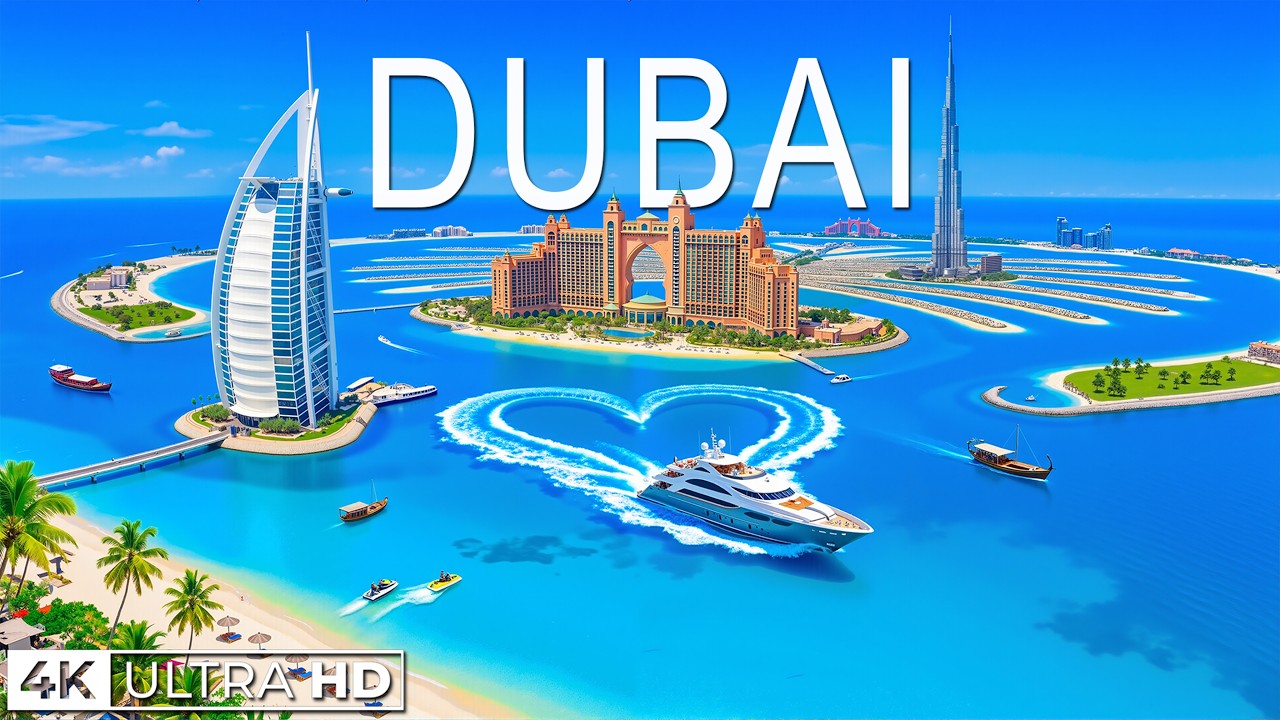 Dubai 🇦🇪 4K Drone Footage | Burj Khalifa, Palm Jumeirah, Luxury Islands & Arabian Gulf Views