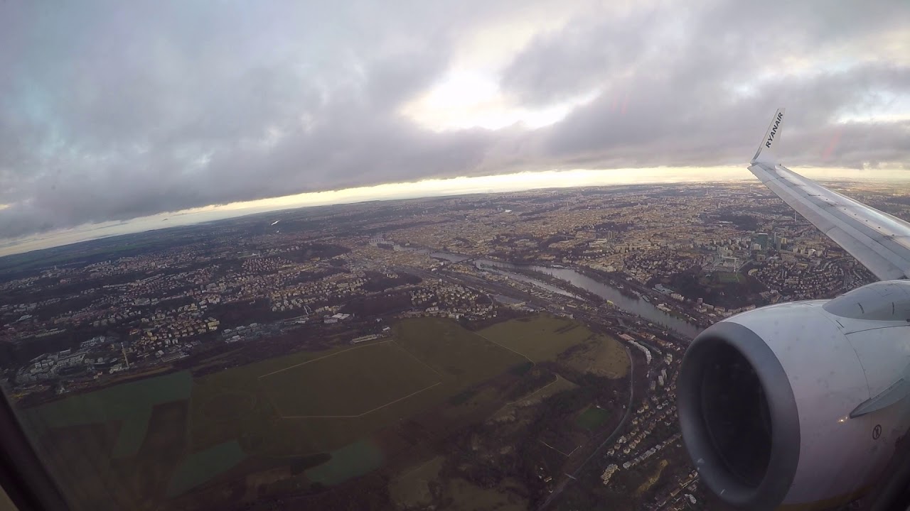 Prague landing - runway 12/30 - beautiful view on city