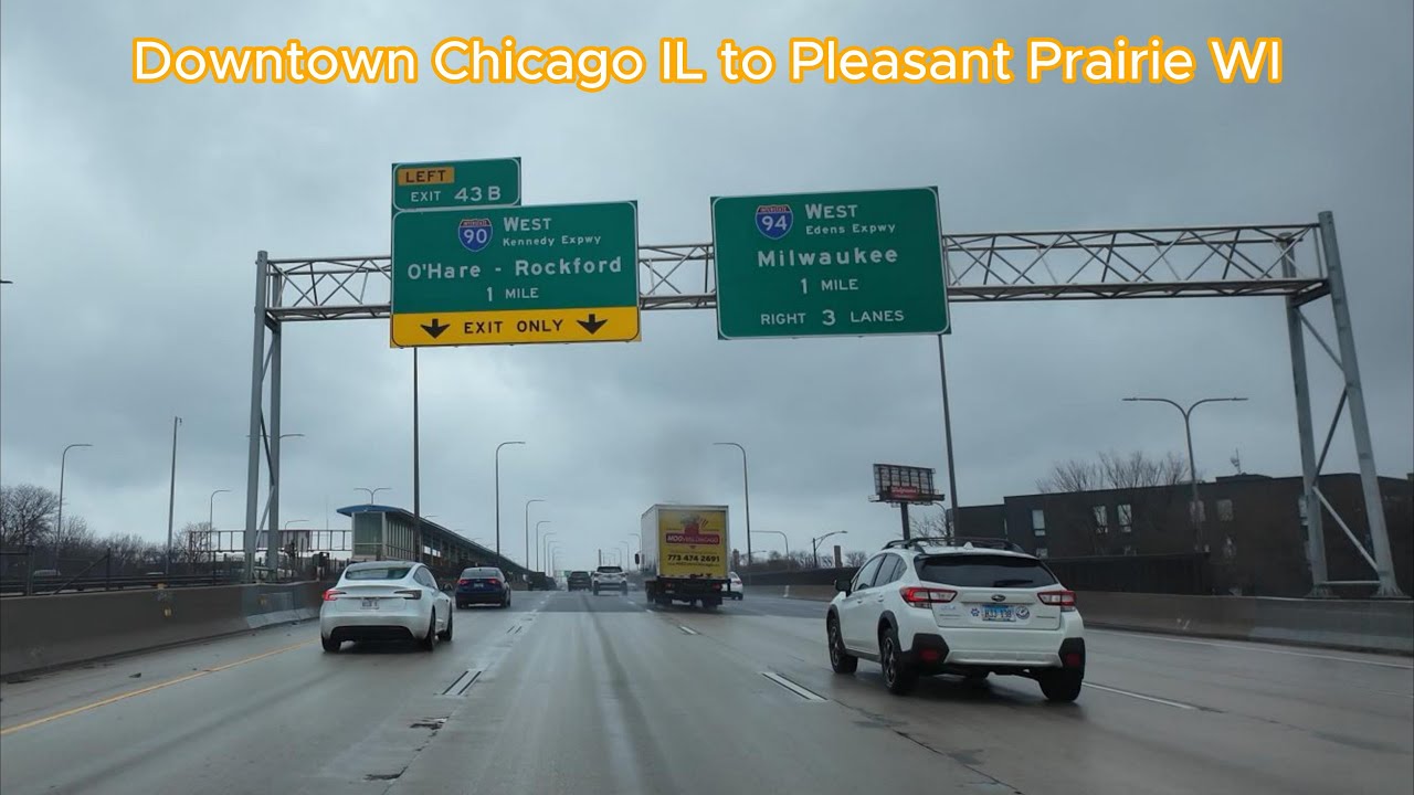 Driving from Chicago IL to Pleasant Prairie WI via Edens Expressway