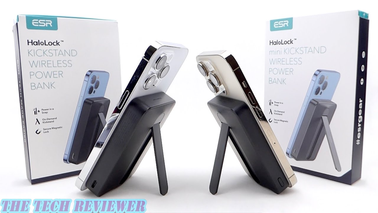 ESR HaloLock Kickstand MagSafe Power Bank: Convenient Power on the Go with an Adjustable Stand!