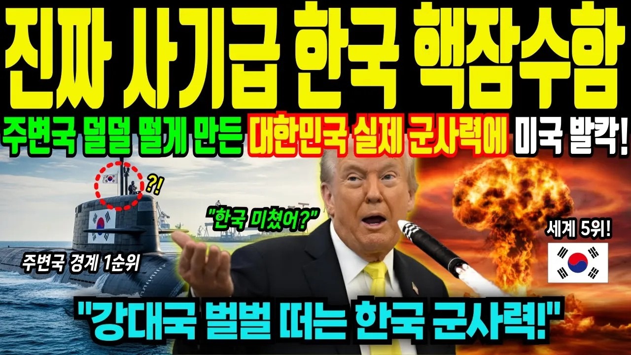주변 강대국 벌벌 떠는 한국 핵잠수함 수준