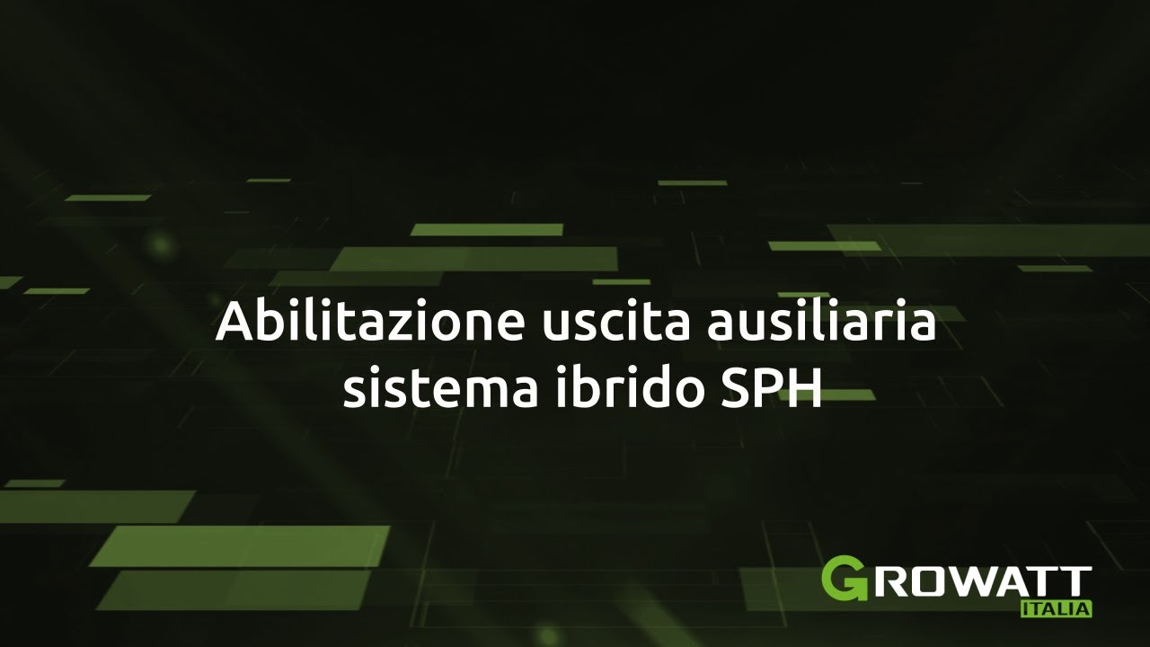 Sistema ibrido SPH Growatt: come abilitare l'uscita ausiliaria