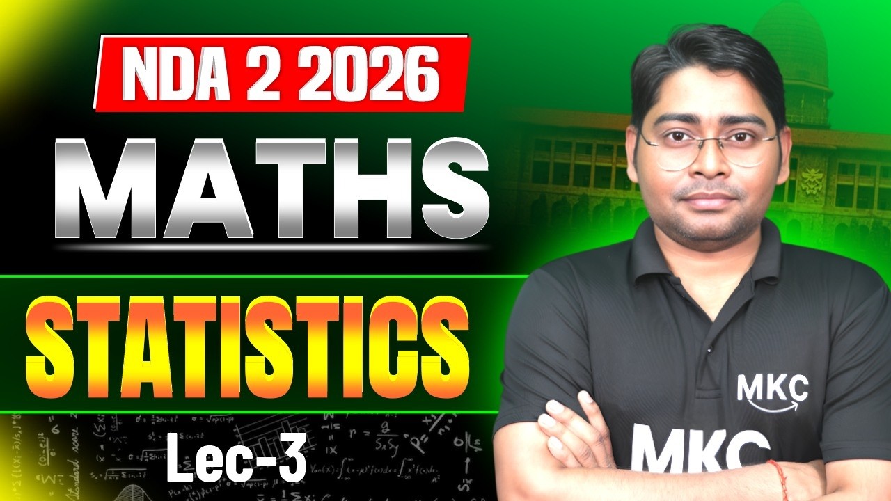 NDA 2 2026 Statistics | NDA 2 2026 Maths Live Classes | NDA Statistics Chapter Full Class |NDA Maths
