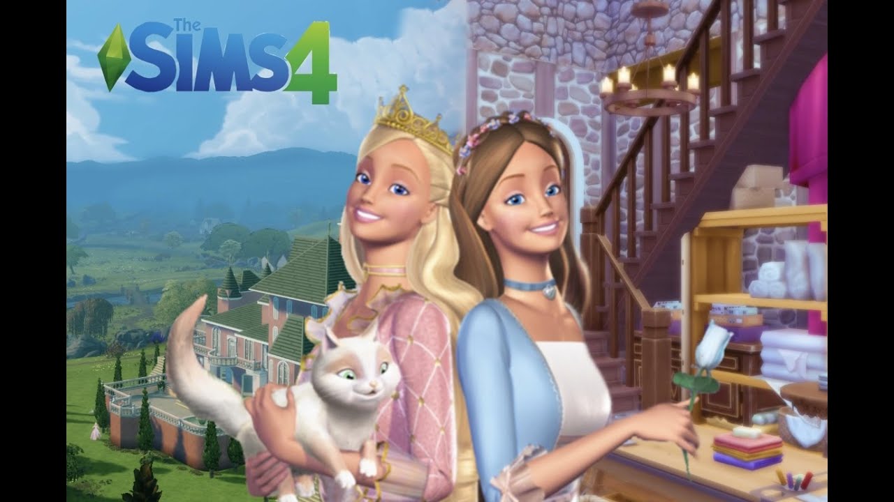 Barbie' castle🏰 tailor shop💙the Princess and the Pauper | The Sims 4 Speed Build