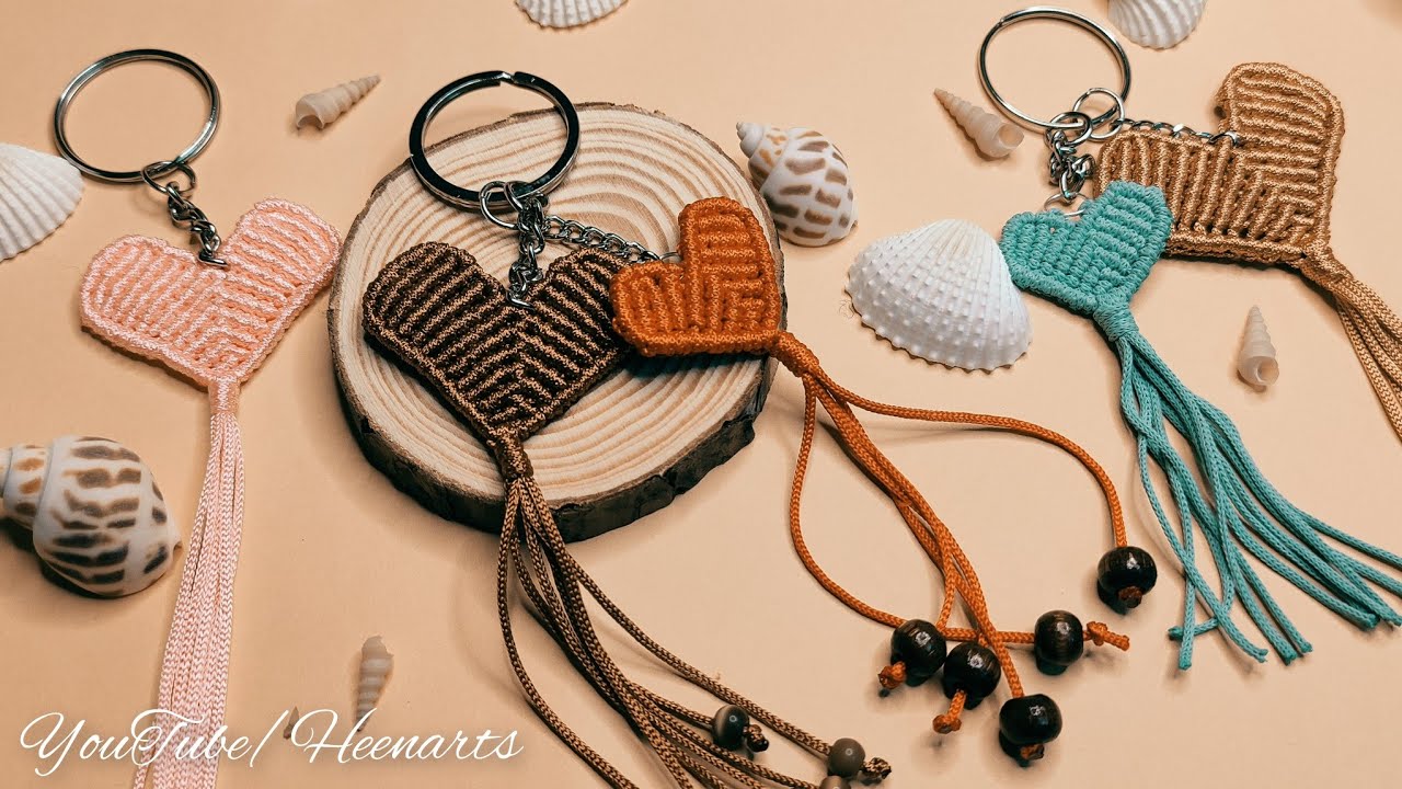 Valentine's day Gift for your love ones | Macrame Heart Keychain