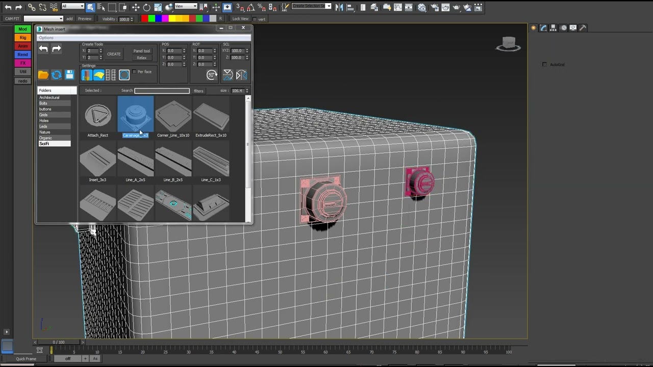 Mesh Insert - settings