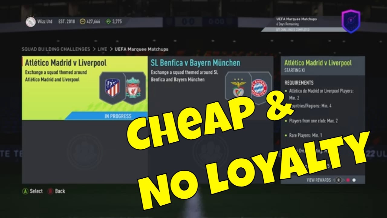 FUT 22 - SBC - Atletico Madrid v Liverpool - UEFA Marquee Matchups - Cheap & No Loyalty