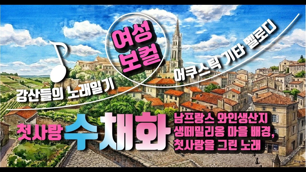 수채화 (여성보컬) : 수채화처럼 맑고 투명한 첫사랑의 설렘을 담았습니다.
