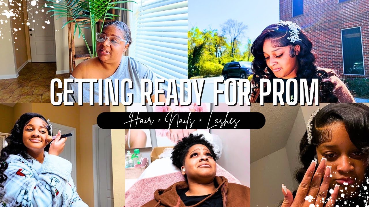Getting Ready For Prom✨ Things Didn’t Go As Planned | Mom To The Rescue! Nails💅🏽 + Hair + Makeup ✨