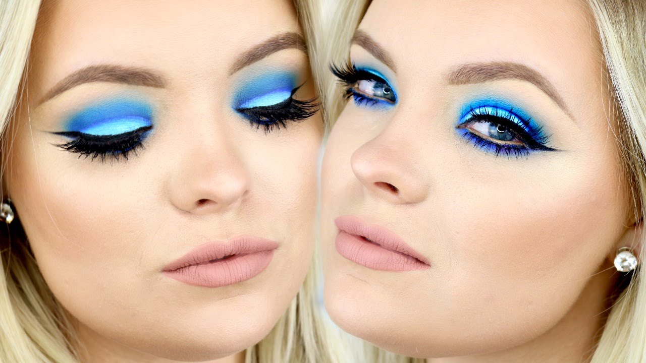 Neon Blue Cut Crease - Summer Makeup | Brianna Fox