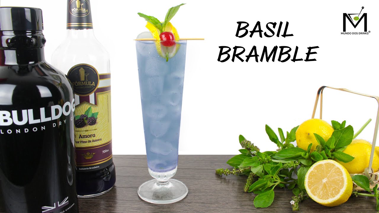 COMO FAZER O BASIL BRAMBLE - DRINK COM GIN E MANJERICÃO