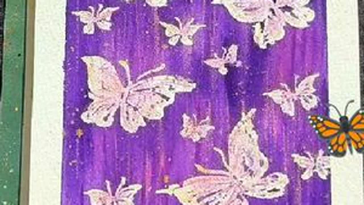 留白胶快速画个蝴蝶🦋 #画画 #抖音创作季 #绘画过程 #水彩 #蝴蝶
