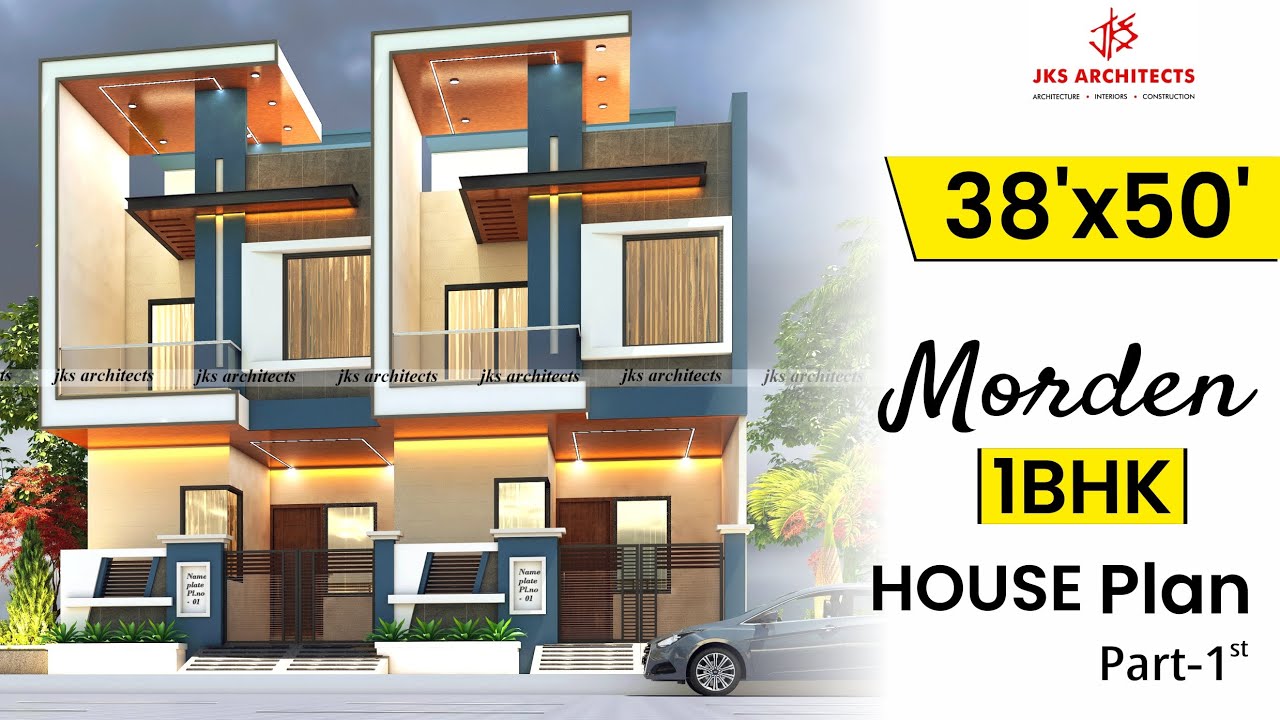 38'x50' East Facing Floor Plan Design | 3D drawings | house design double floor | 38*50 part-1