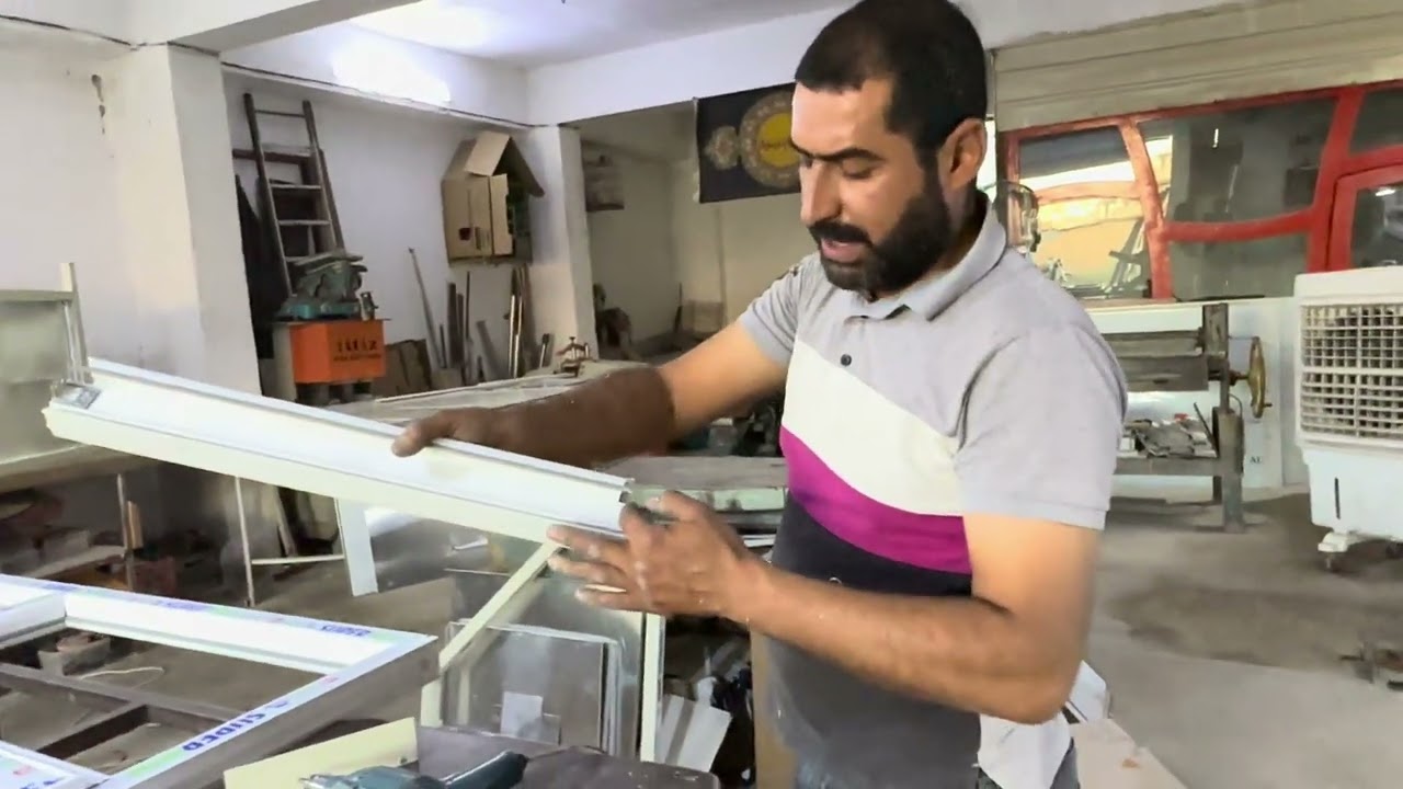 تعلم بحترافيه كيفية فصال شباك PVC ٢*٢ متر
