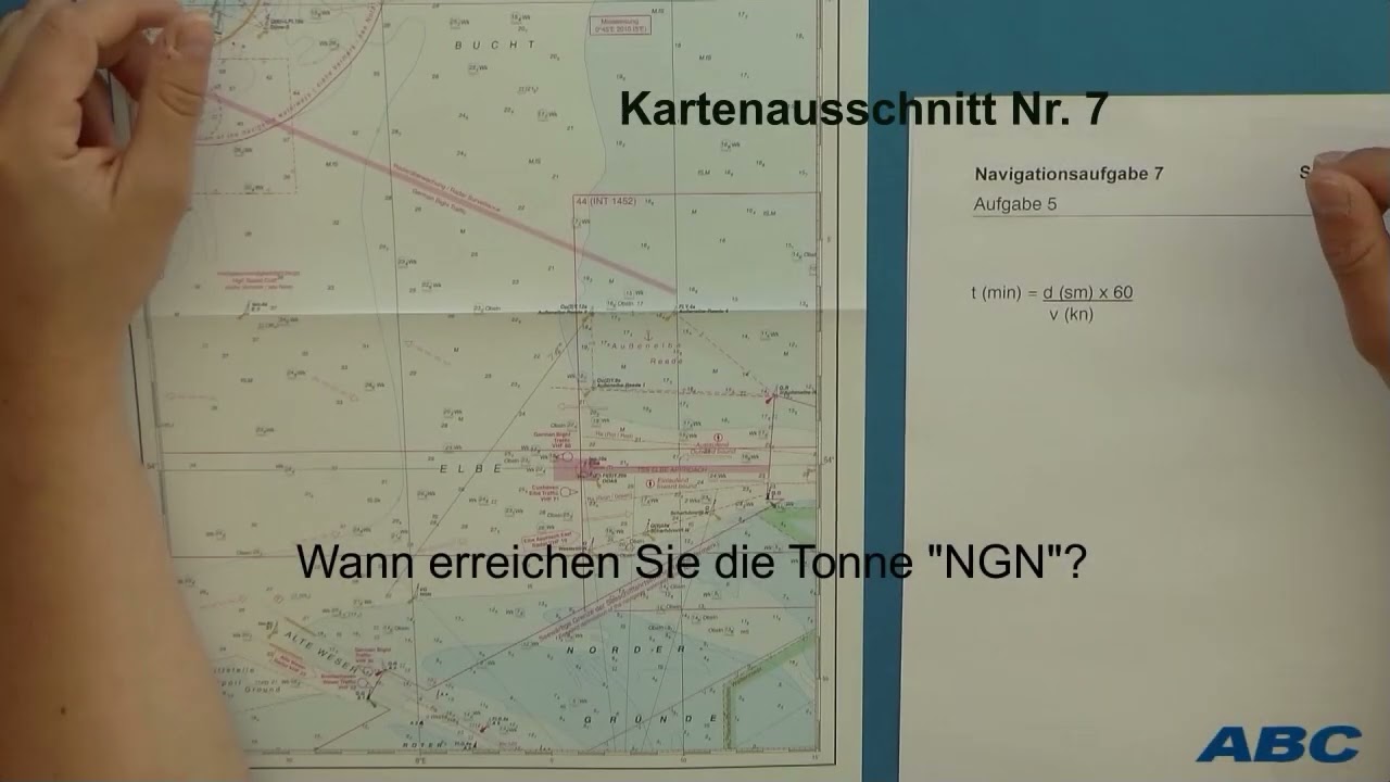 Navigation SBF See: Dreisatz zu Geschwindigkeit, Zeit und Distanz