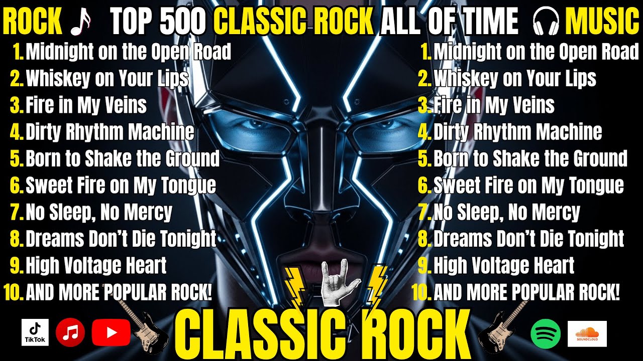 🎸 70s 80S 90s Classic Rock Marathon | 500 Legendary Tracks