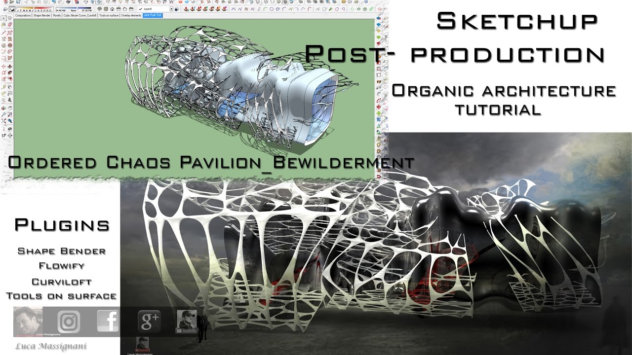 Flowify Shape Bender Voronoi Curviloft SketchUp Organic Architecture