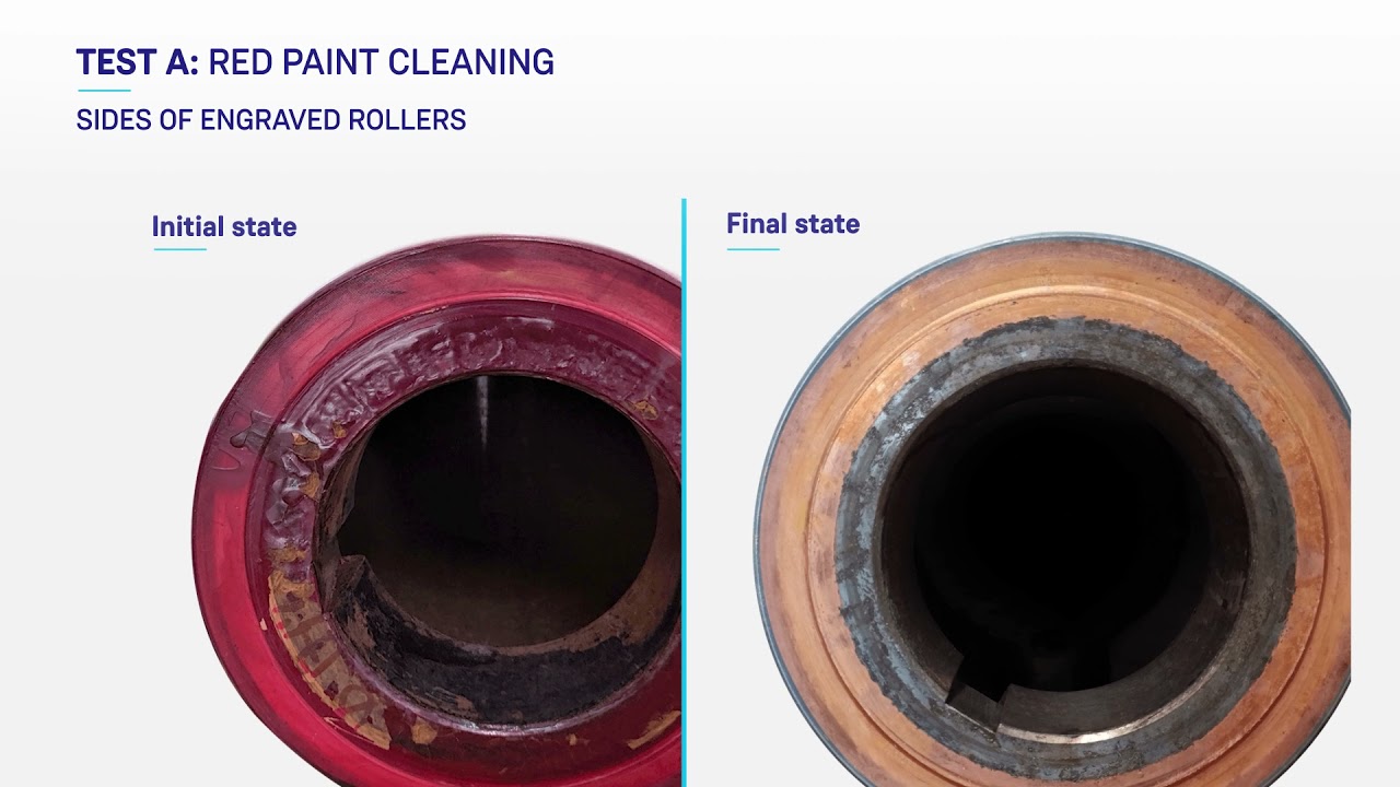 BRIO ANILOX Series · Engraved roller side cleaning test.