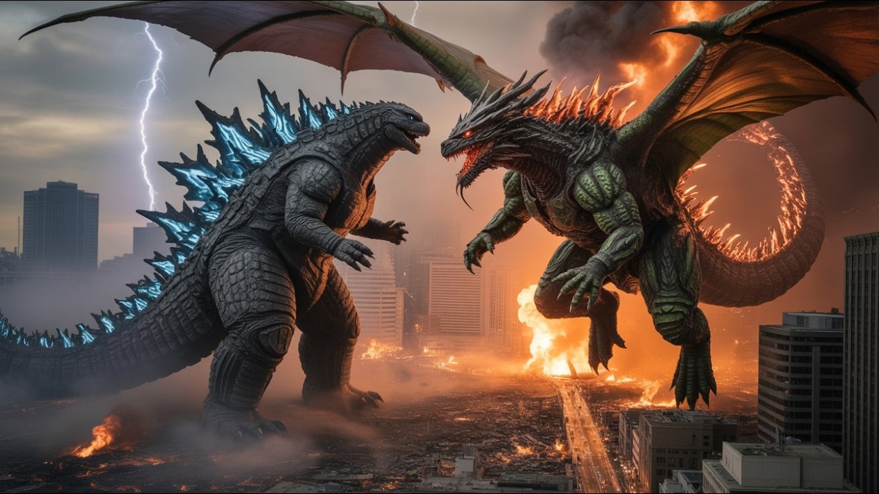 Alien Dragon Attacks! Godzilla Fights Back